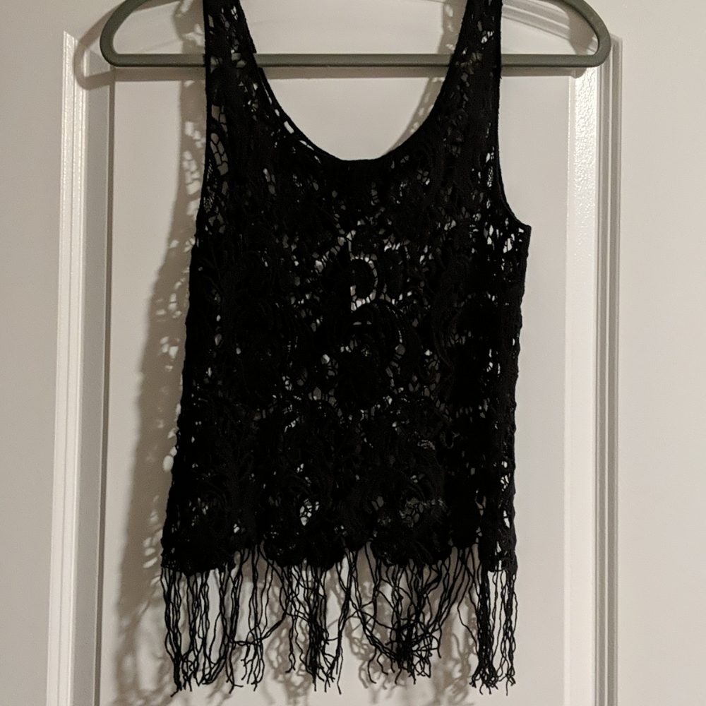 Rue21 Black Lace Top NWT